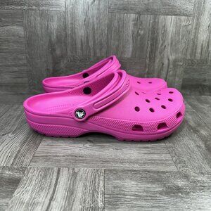 CROCS Classic Men's 10/Women's 12 Hot Pink Sandals